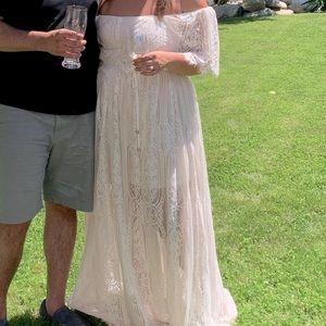 Strapless Lace Dress